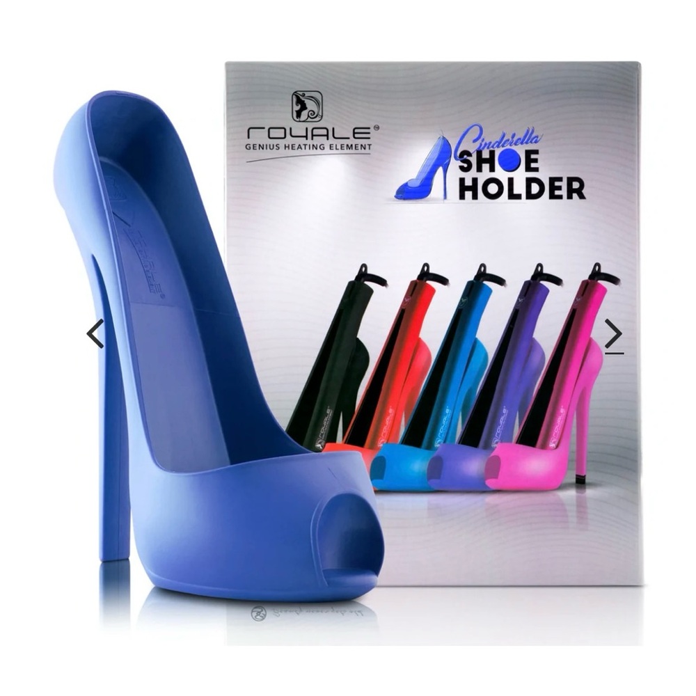 NIB Royale Genius Heating Element Cinderella Shoe Hair Tools Holder - Baby Blue